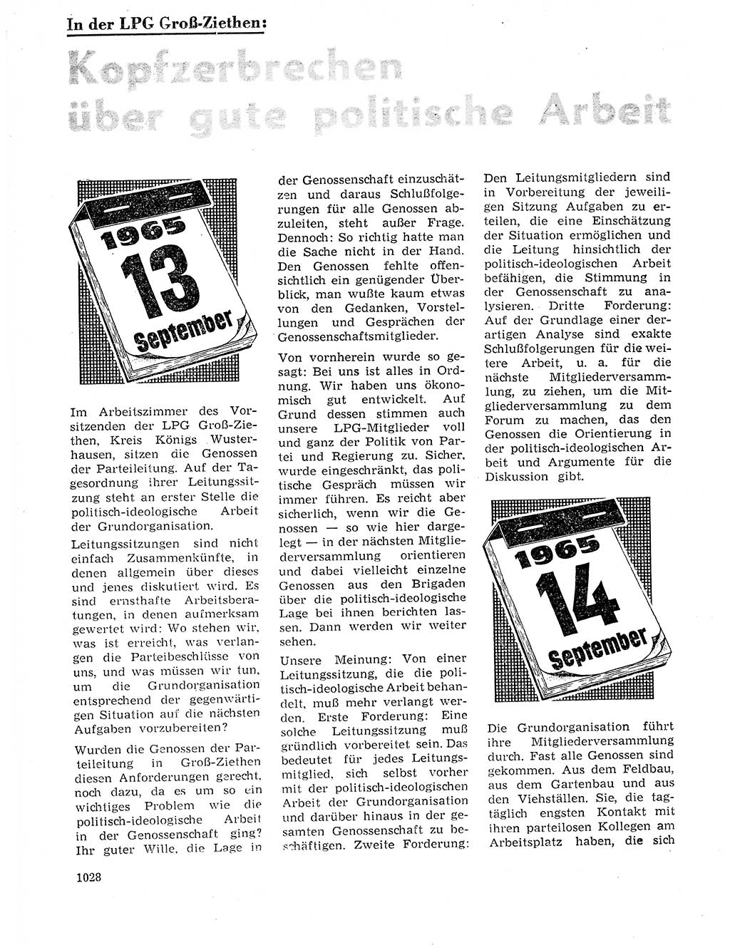 Neuer Weg (NW), Organ des Zentralkomitees (ZK) der SED (Sozialistische Einheitspartei Deutschlands) für Fragen des Parteilebens, 20. Jahrgang [Deutsche Demokratische Republik (DDR)] 1965, Seite 1012 (NW ZK SED DDR 1965, S. 1012)