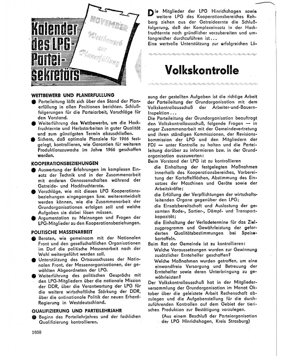 Neuer Weg (NW), Organ des Zentralkomitees (ZK) der SED (Sozialistische Einheitspartei Deutschlands) für Fragen des Parteilebens, 20. Jahrgang [Deutsche Demokratische Republik (DDR)] 1965, Seite 1014 (NW ZK SED DDR 1965, S. 1014)