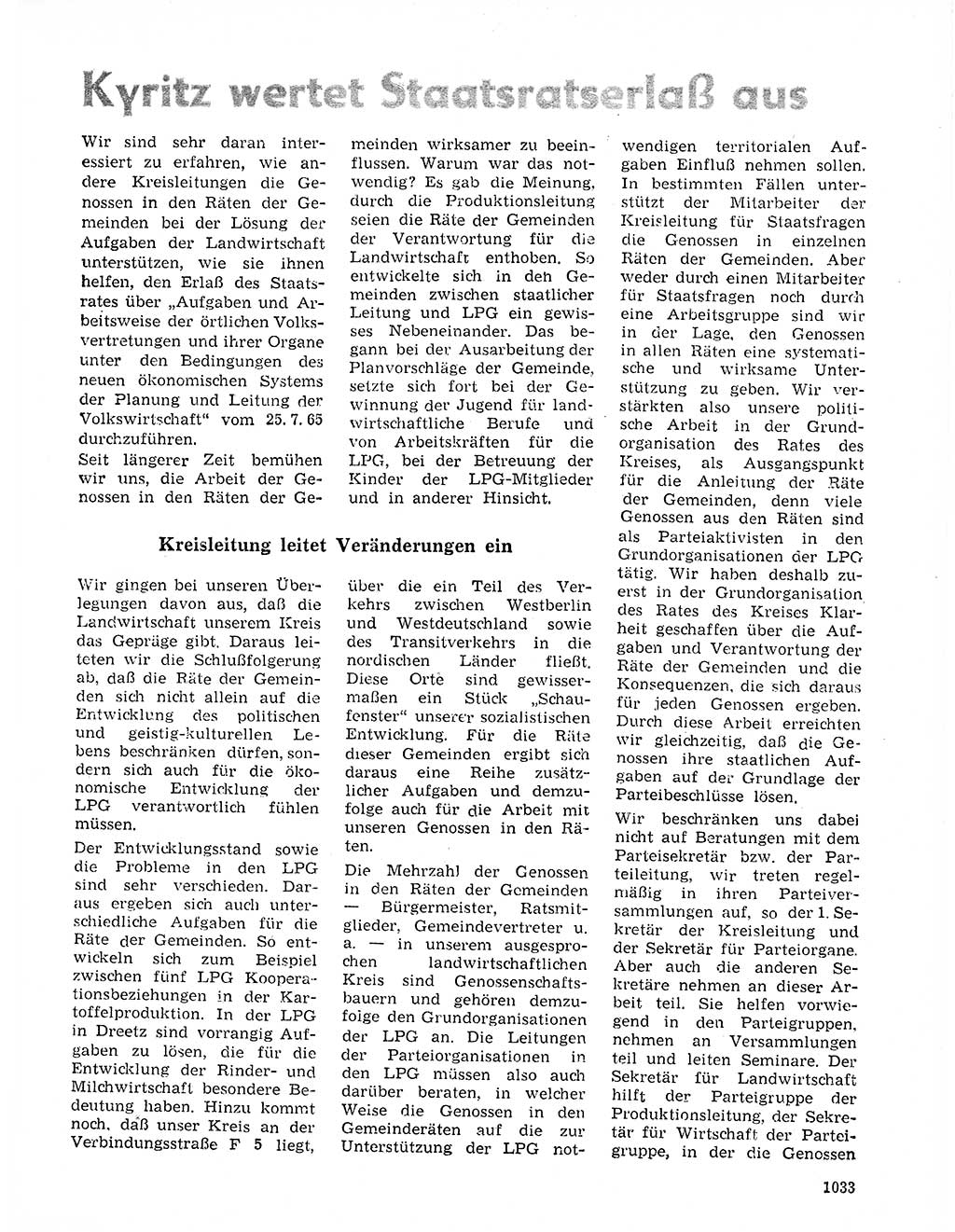 Neuer Weg (NW), Organ des Zentralkomitees (ZK) der SED (Sozialistische Einheitspartei Deutschlands) für Fragen des Parteilebens, 20. Jahrgang [Deutsche Demokratische Republik (DDR)] 1965, Seite 1017 (NW ZK SED DDR 1965, S. 1017)