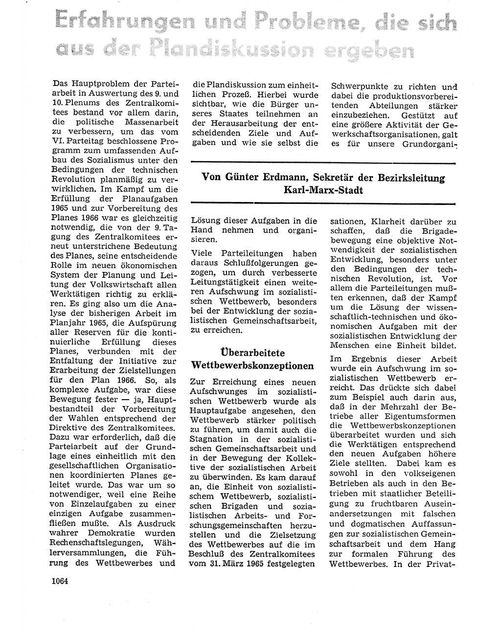 Neuer Weg (NW), Organ des Zentralkomitees (ZK) der SED (Sozialistische Einheitspartei Deutschlands) für Fragen des Parteilebens, 20. Jahrgang [Deutsche Demokratische Republik (DDR)] 1965, Seite 1048 (NW ZK SED DDR 1965, S. 1048)