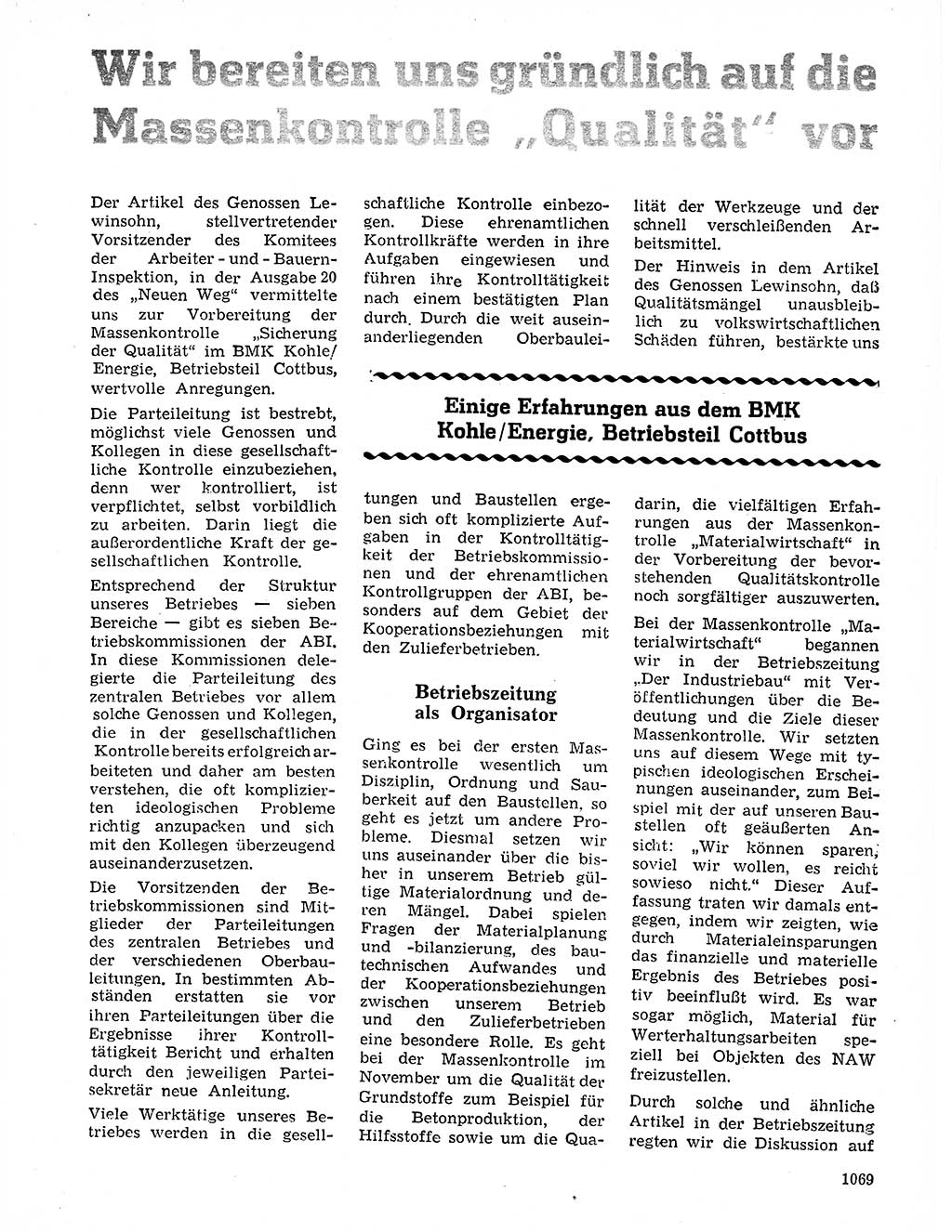 Neuer Weg (NW), Organ des Zentralkomitees (ZK) der SED (Sozialistische Einheitspartei Deutschlands) für Fragen des Parteilebens, 20. Jahrgang [Deutsche Demokratische Republik (DDR)] 1965, Seite 1053 (NW ZK SED DDR 1965, S. 1053)