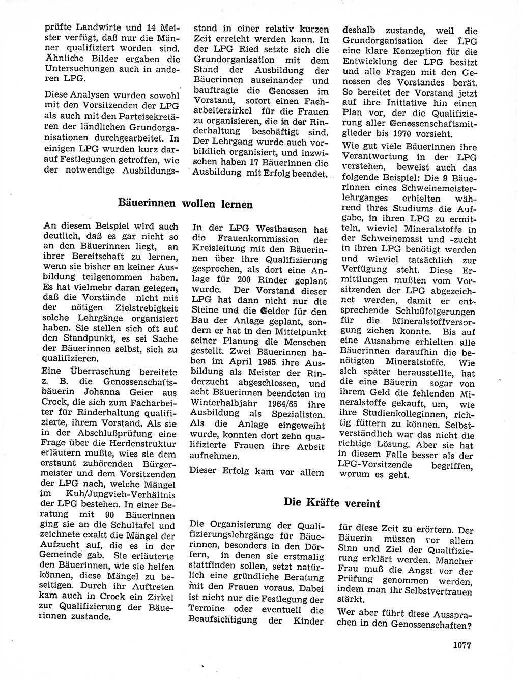 Neuer Weg (NW), Organ des Zentralkomitees (ZK) der SED (Sozialistische Einheitspartei Deutschlands) für Fragen des Parteilebens, 20. Jahrgang [Deutsche Demokratische Republik (DDR)] 1965, Seite 1061 (NW ZK SED DDR 1965, S. 1061)