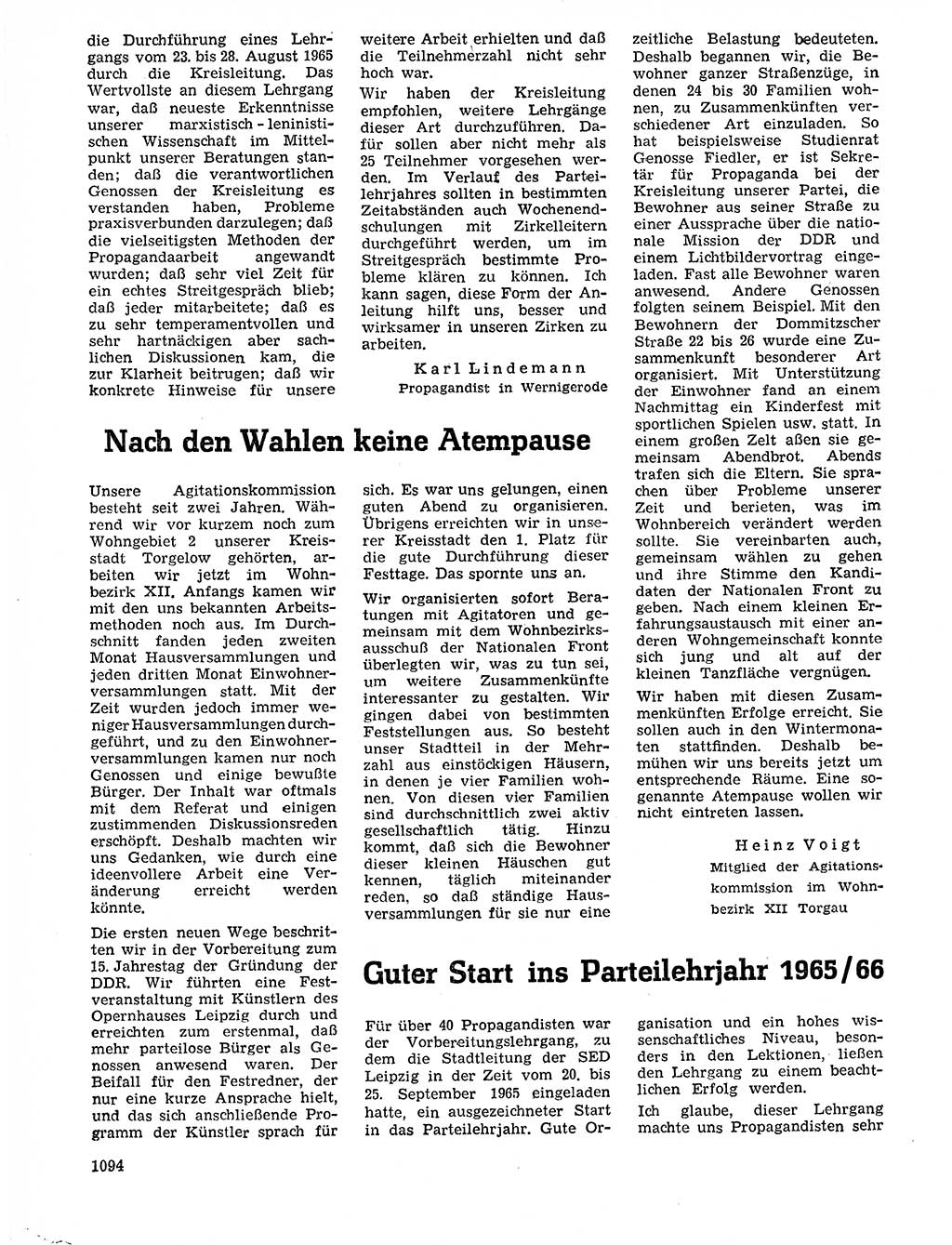 Neuer Weg (NW), Organ des Zentralkomitees (ZK) der SED (Sozialistische Einheitspartei Deutschlands) für Fragen des Parteilebens, 20. Jahrgang [Deutsche Demokratische Republik (DDR)] 1965, Seite 1078 (NW ZK SED DDR 1965, S. 1078)