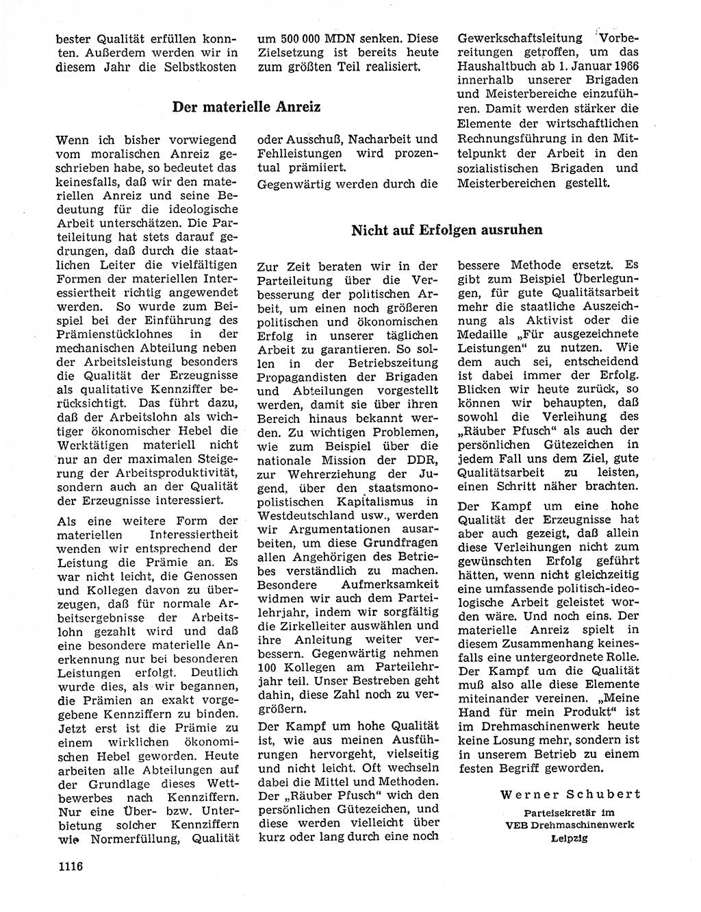 Neuer Weg (NW), Organ des Zentralkomitees (ZK) der SED (Sozialistische Einheitspartei Deutschlands) für Fragen des Parteilebens, 20. Jahrgang [Deutsche Demokratische Republik (DDR)] 1965, Seite 1100 (NW ZK SED DDR 1965, S. 1100)
