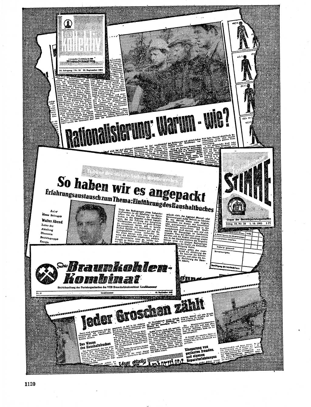 Neuer Weg (NW), Organ des Zentralkomitees (ZK) der SED (Sozialistische Einheitspartei Deutschlands) für Fragen des Parteilebens, 20. Jahrgang [Deutsche Demokratische Republik (DDR)] 1965, Seite 1104 (NW ZK SED DDR 1965, S. 1104)