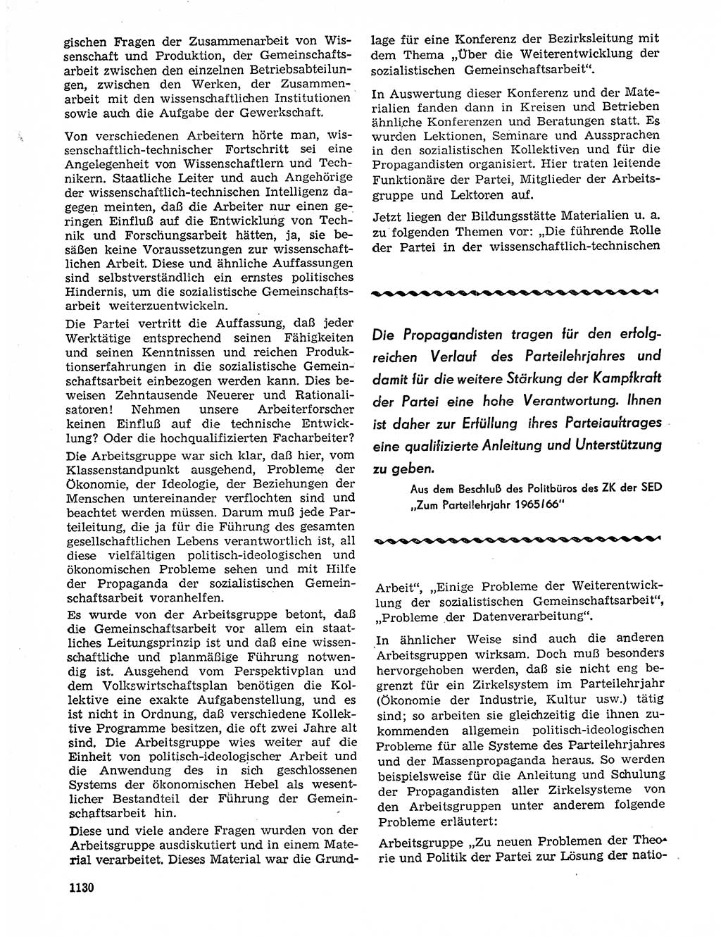 Neuer Weg (NW), Organ des Zentralkomitees (ZK) der SED (Sozialistische Einheitspartei Deutschlands) für Fragen des Parteilebens, 20. Jahrgang [Deutsche Demokratische Republik (DDR)] 1965, Seite 1114 (NW ZK SED DDR 1965, S. 1114)