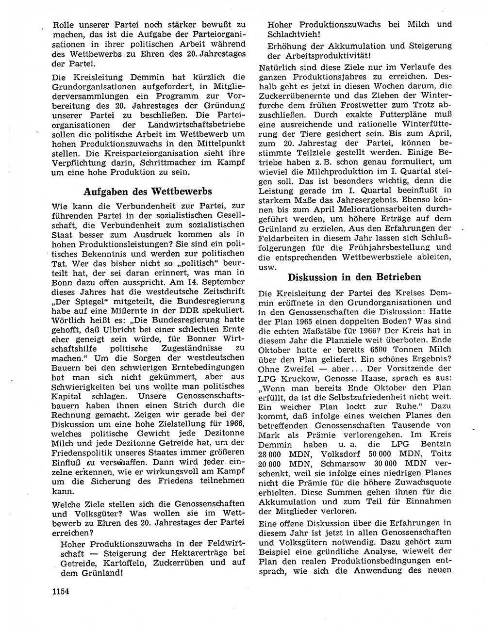 Neuer Weg (NW), Organ des Zentralkomitees (ZK) der SED (Sozialistische Einheitspartei Deutschlands) für Fragen des Parteilebens, 20. Jahrgang [Deutsche Demokratische Republik (DDR)] 1965, Seite 1138 (NW ZK SED DDR 1965, S. 1138)