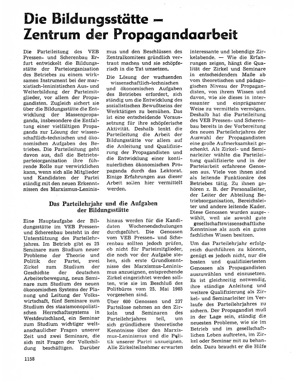 Neuer Weg (NW), Organ des Zentralkomitees (ZK) der SED (Sozialistische Einheitspartei Deutschlands) für Fragen des Parteilebens, 20. Jahrgang [Deutsche Demokratische Republik (DDR)] 1965, Seite 1142 (NW ZK SED DDR 1965, S. 1142)