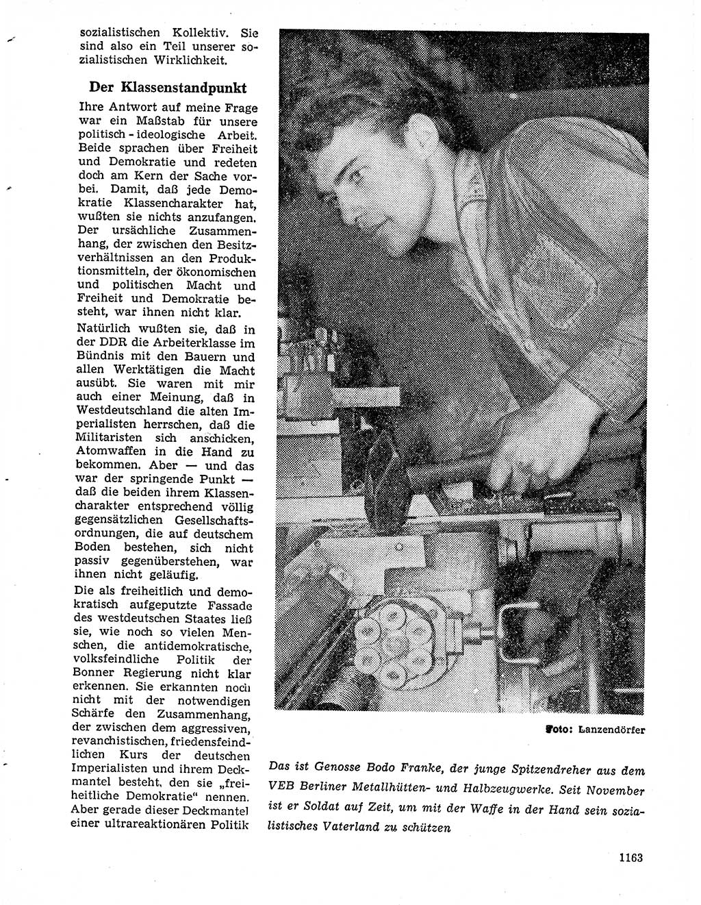 Neuer Weg (NW), Organ des Zentralkomitees (ZK) der SED (Sozialistische Einheitspartei Deutschlands) für Fragen des Parteilebens, 20. Jahrgang [Deutsche Demokratische Republik (DDR)] 1965, Seite 1147 (NW ZK SED DDR 1965, S. 1147)