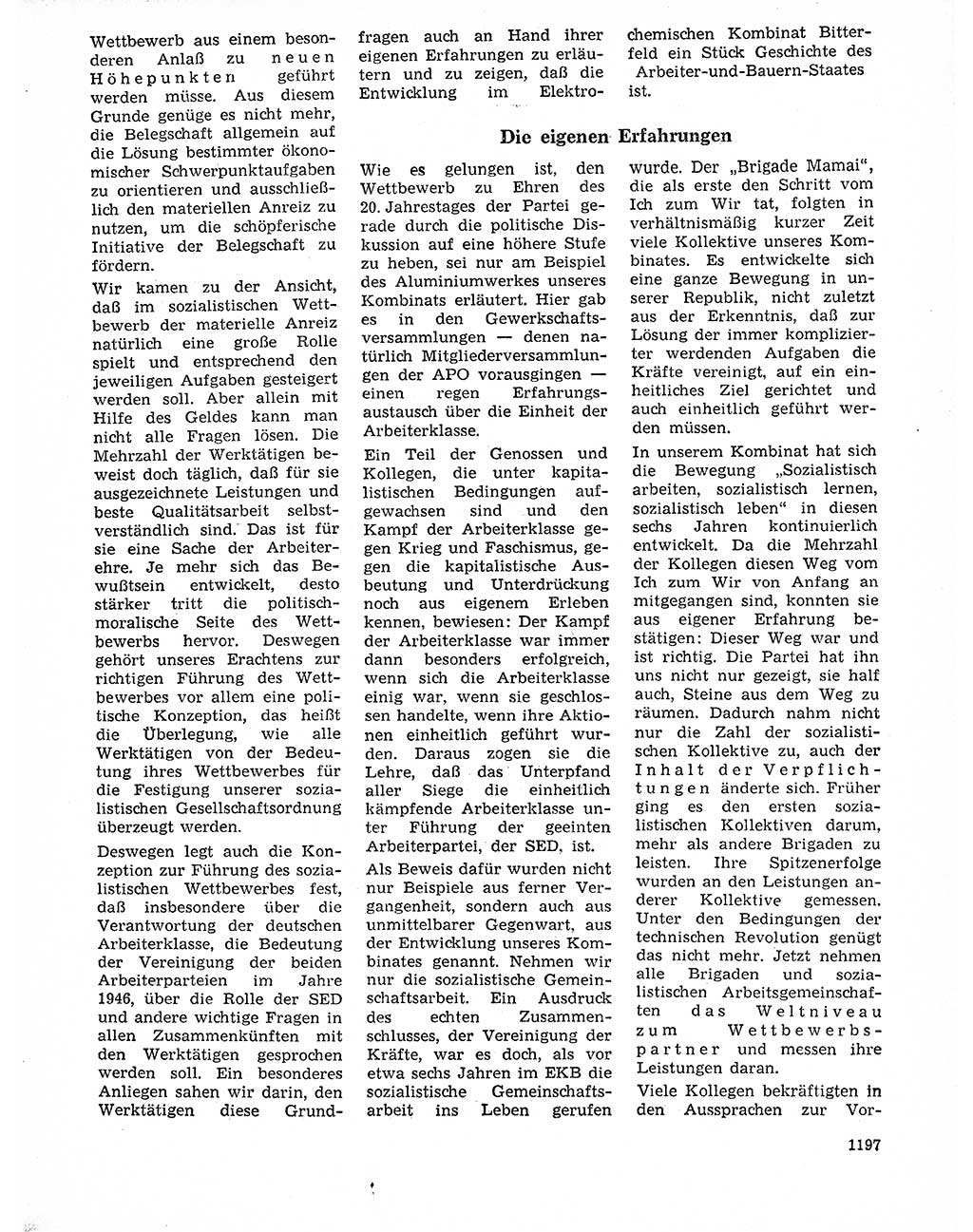 Neuer Weg (NW), Organ des Zentralkomitees (ZK) der SED (Sozialistische Einheitspartei Deutschlands) für Fragen des Parteilebens, 20. Jahrgang [Deutsche Demokratische Republik (DDR)] 1965, Seite 1181 (NW ZK SED DDR 1965, S. 1181)