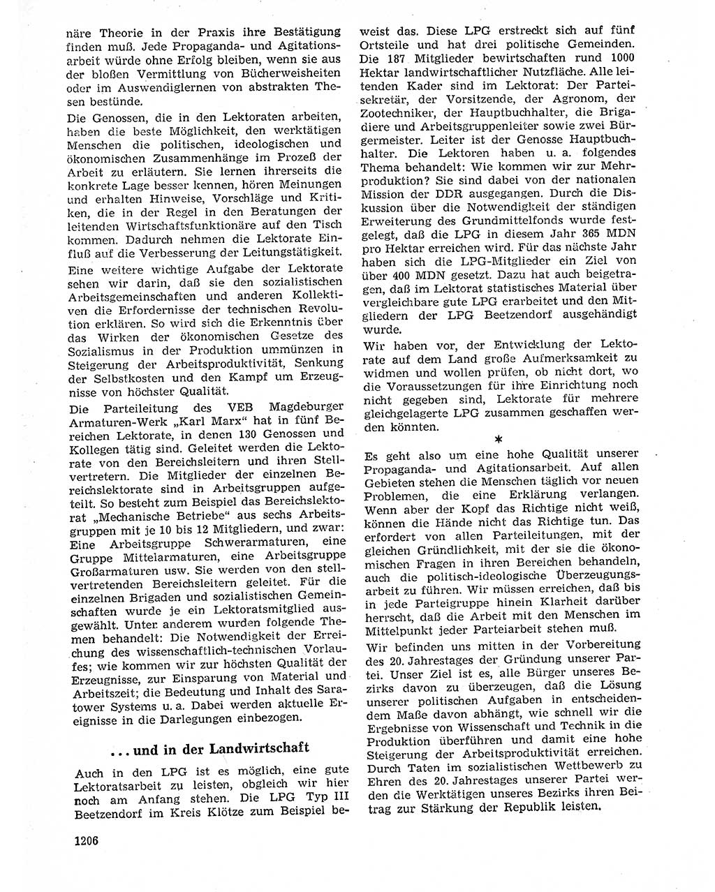 Neuer Weg (NW), Organ des Zentralkomitees (ZK) der SED (Sozialistische Einheitspartei Deutschlands) für Fragen des Parteilebens, 20. Jahrgang [Deutsche Demokratische Republik (DDR)] 1965, Seite 1190 (NW ZK SED DDR 1965, S. 1190)