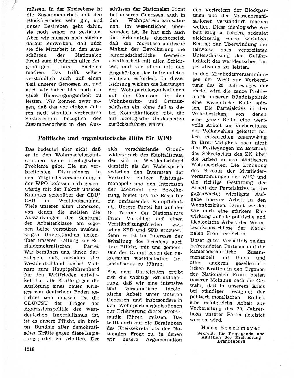 Neuer Weg (NW), Organ des Zentralkomitees (ZK) der SED (Sozialistische Einheitspartei Deutschlands) für Fragen des Parteilebens, 20. Jahrgang [Deutsche Demokratische Republik (DDR)] 1965, Seite 1202 (NW ZK SED DDR 1965, S. 1202)