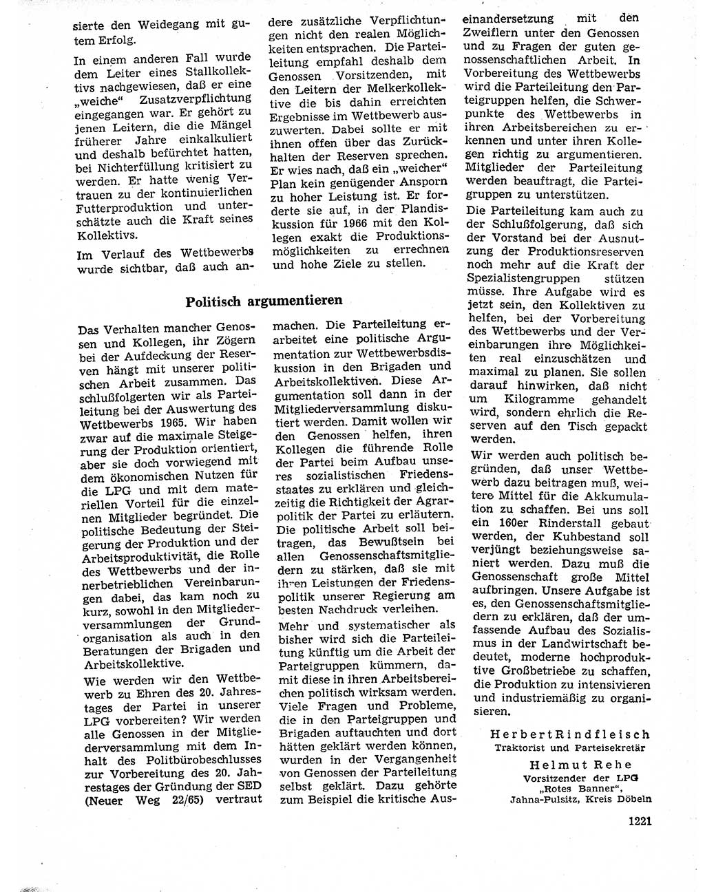 Neuer Weg (NW), Organ des Zentralkomitees (ZK) der SED (Sozialistische Einheitspartei Deutschlands) für Fragen des Parteilebens, 20. Jahrgang [Deutsche Demokratische Republik (DDR)] 1965, Seite 1205 (NW ZK SED DDR 1965, S. 1205)