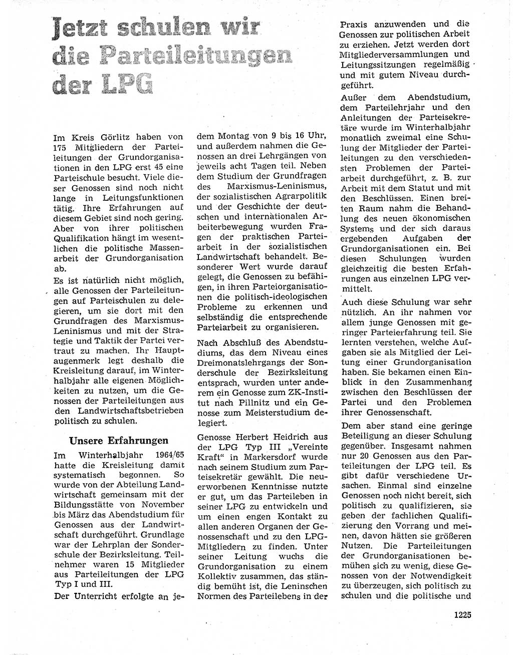 Neuer Weg (NW), Organ des Zentralkomitees (ZK) der SED (Sozialistische Einheitspartei Deutschlands) für Fragen des Parteilebens, 20. Jahrgang [Deutsche Demokratische Republik (DDR)] 1965, Seite 1209 (NW ZK SED DDR 1965, S. 1209)