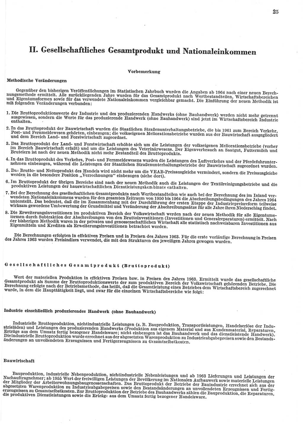Statistisches Jahrbuch der Deutschen Demokratischen Republik (DDR) 1965, Seite 25 (Stat. Jb. DDR 1965, S. 25)