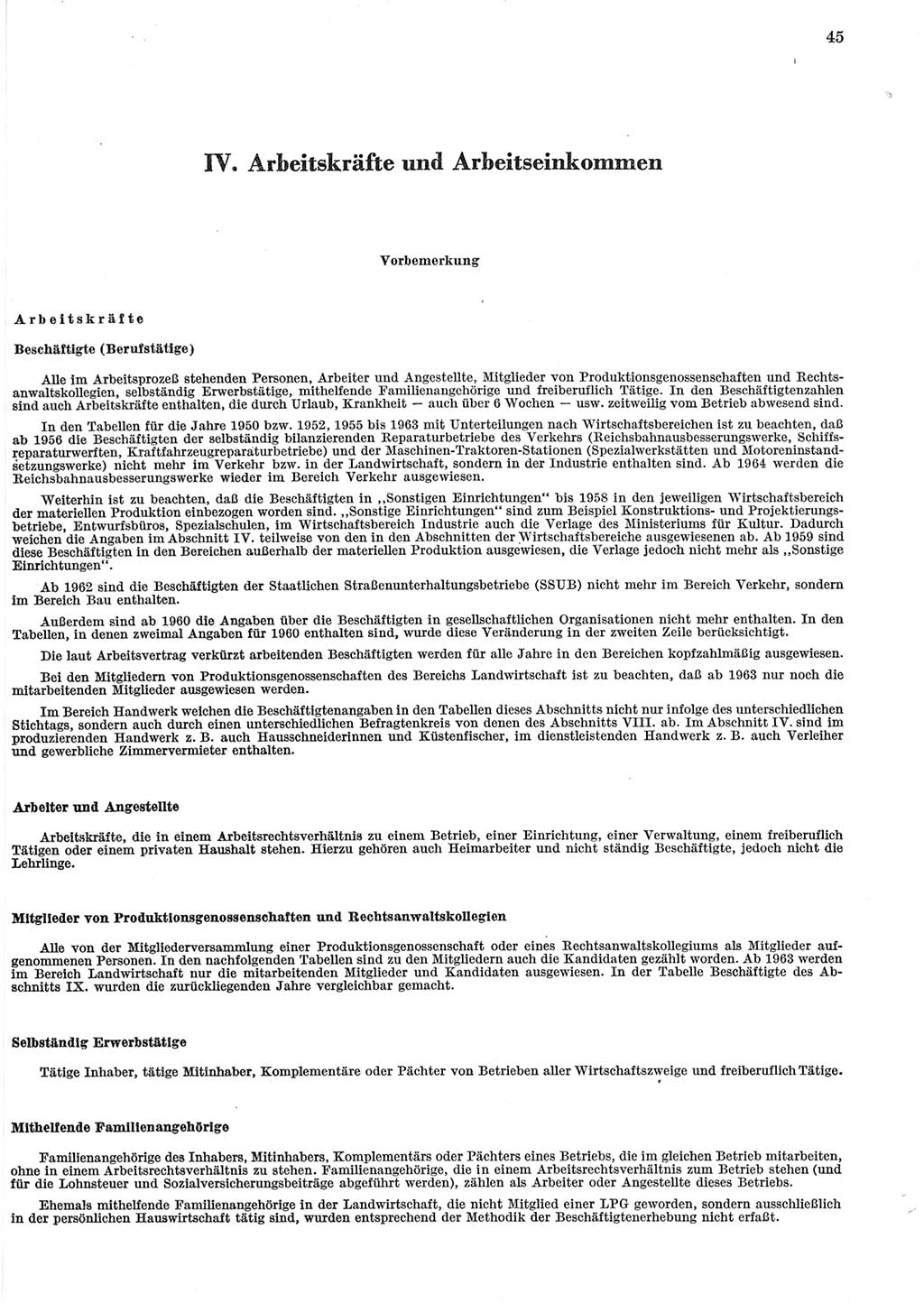 Statistisches Jahrbuch der Deutschen Demokratischen Republik (DDR) 1965, Seite 45 (Stat. Jb. DDR 1965, S. 45)