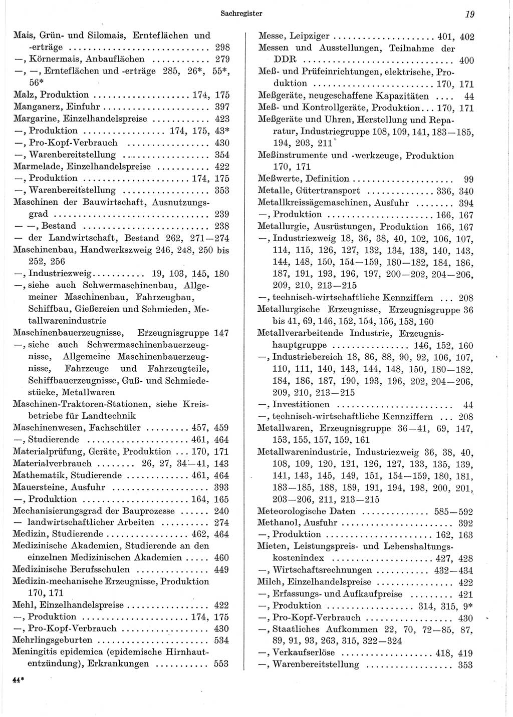 Statistisches Jahrbuch der Deutschen Demokratischen Republik (DDR) 1965, Seite 19 (Stat. Jb. DDR 1965, S. 19)