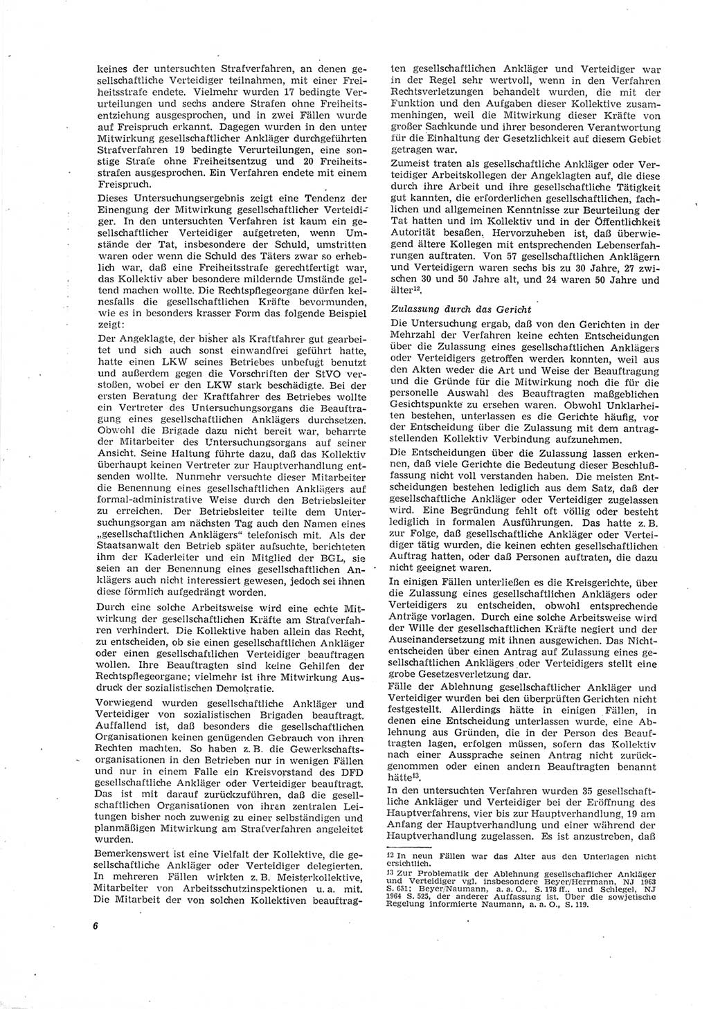 Neue Justiz (NJ), Zeitschrift für Recht und Rechtswissenschaft [Deutsche Demokratische Republik (DDR)], 19. Jahrgang 1965, Seite 6 (NJ DDR 1965, S. 6)