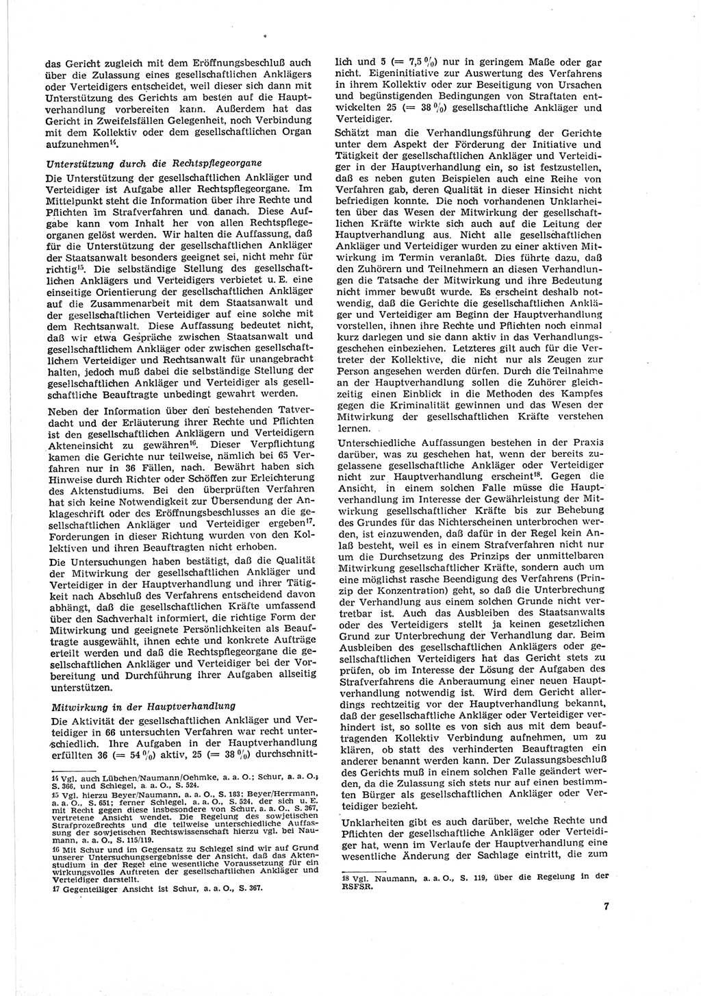 Neue Justiz (NJ), Zeitschrift für Recht und Rechtswissenschaft [Deutsche Demokratische Republik (DDR)], 19. Jahrgang 1965, Seite 7 (NJ DDR 1965, S. 7)