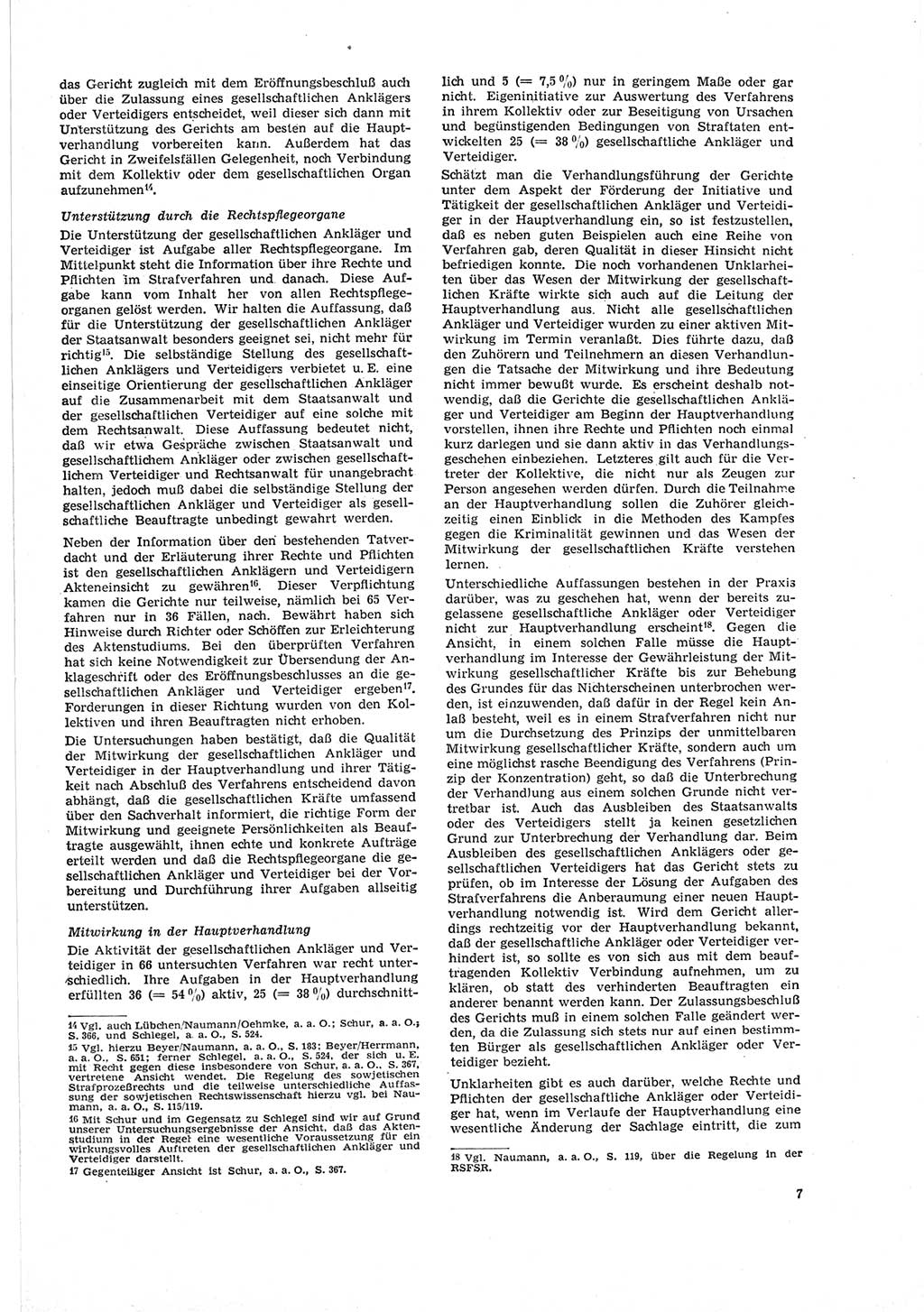 Neue Justiz (NJ), Zeitschrift für Recht und Rechtswissenschaft [Deutsche Demokratische Republik (DDR)], 19. Jahrgang 1965, Seite 7 (NJ DDR 1965, S. 7)