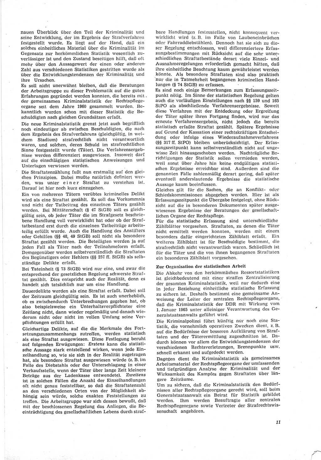 Neue Justiz (NJ), Zeitschrift für Recht und Rechtswissenschaft [Deutsche Demokratische Republik (DDR)], 19. Jahrgang 1965, Seite 11 (NJ DDR 1965, S. 11)