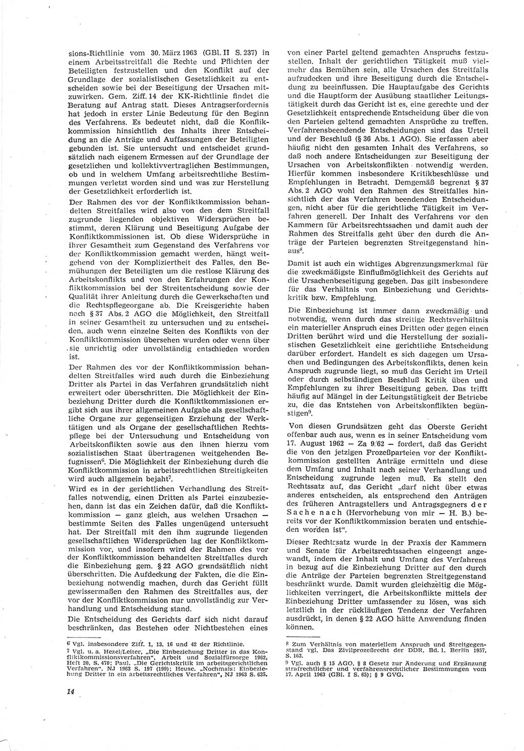 Neue Justiz (NJ), Zeitschrift für Recht und Rechtswissenschaft [Deutsche Demokratische Republik (DDR)], 19. Jahrgang 1965, Seite 14 (NJ DDR 1965, S. 14)
