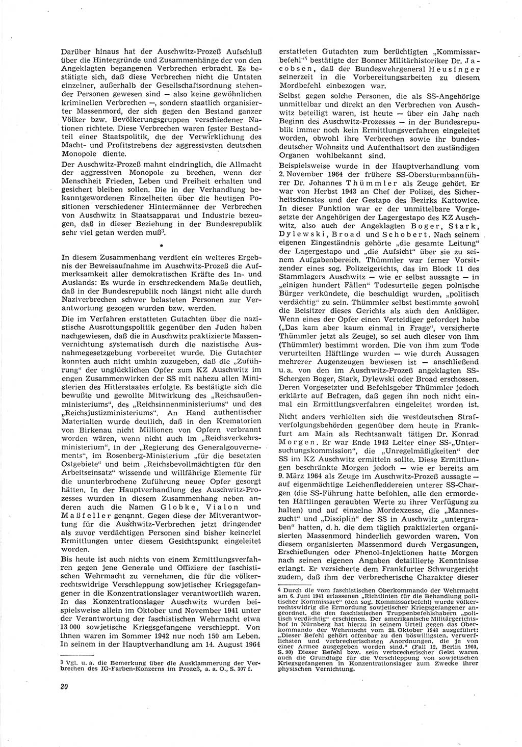 Neue Justiz (NJ), Zeitschrift für Recht und Rechtswissenschaft [Deutsche Demokratische Republik (DDR)], 19. Jahrgang 1965, Seite 20 (NJ DDR 1965, S. 20)