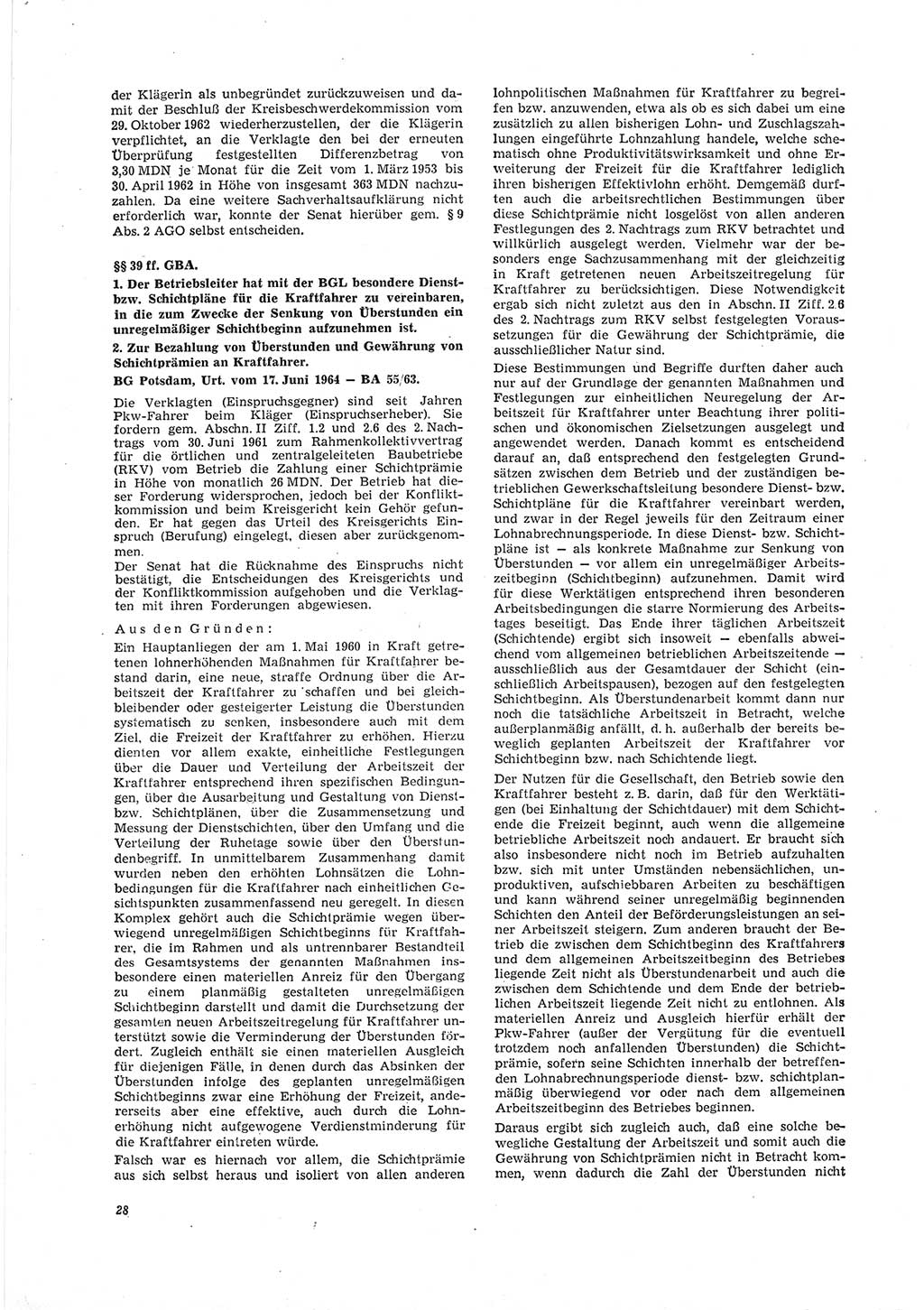 Neue Justiz (NJ), Zeitschrift für Recht und Rechtswissenschaft [Deutsche Demokratische Republik (DDR)], 19. Jahrgang 1965, Seite 28 (NJ DDR 1965, S. 28)