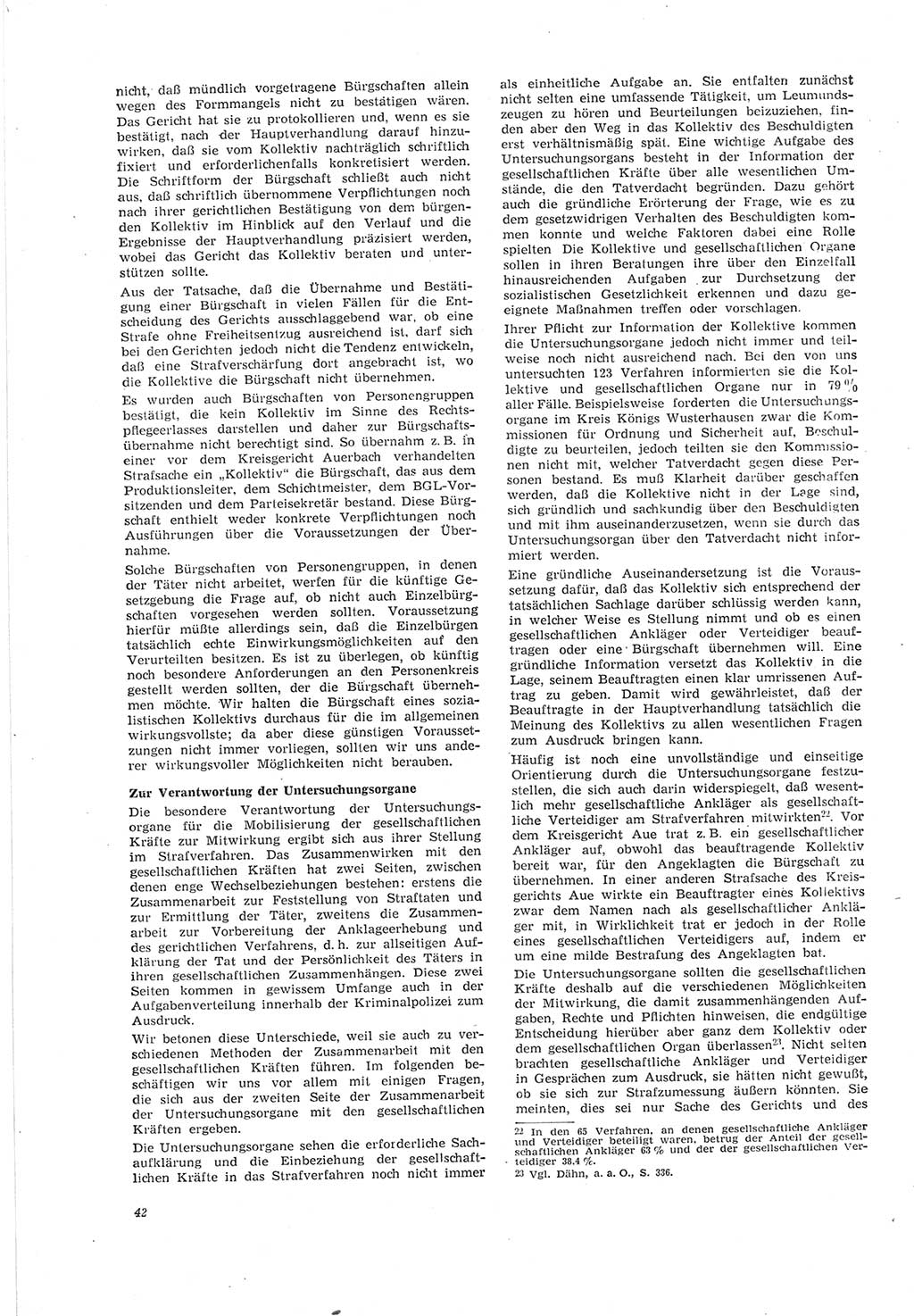 Neue Justiz (NJ), Zeitschrift für Recht und Rechtswissenschaft [Deutsche Demokratische Republik (DDR)], 19. Jahrgang 1965, Seite 42 (NJ DDR 1965, S. 42)