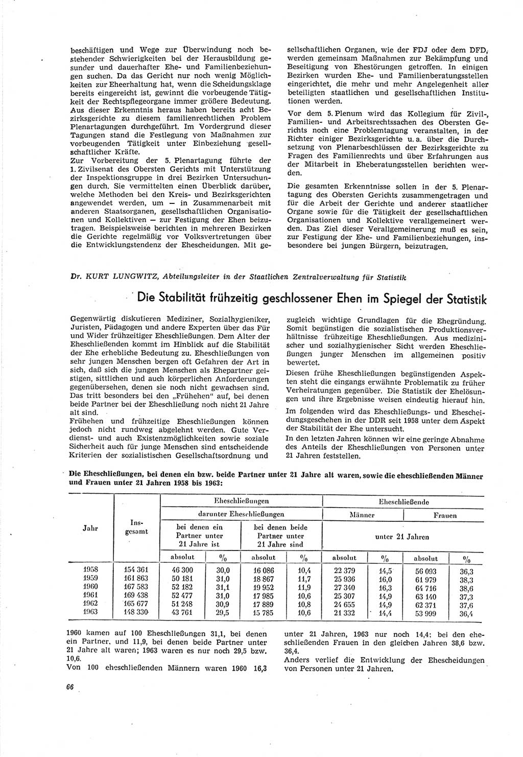 Neue Justiz (NJ), Zeitschrift für Recht und Rechtswissenschaft [Deutsche Demokratische Republik (DDR)], 19. Jahrgang 1965, Seite 66 (NJ DDR 1965, S. 66)