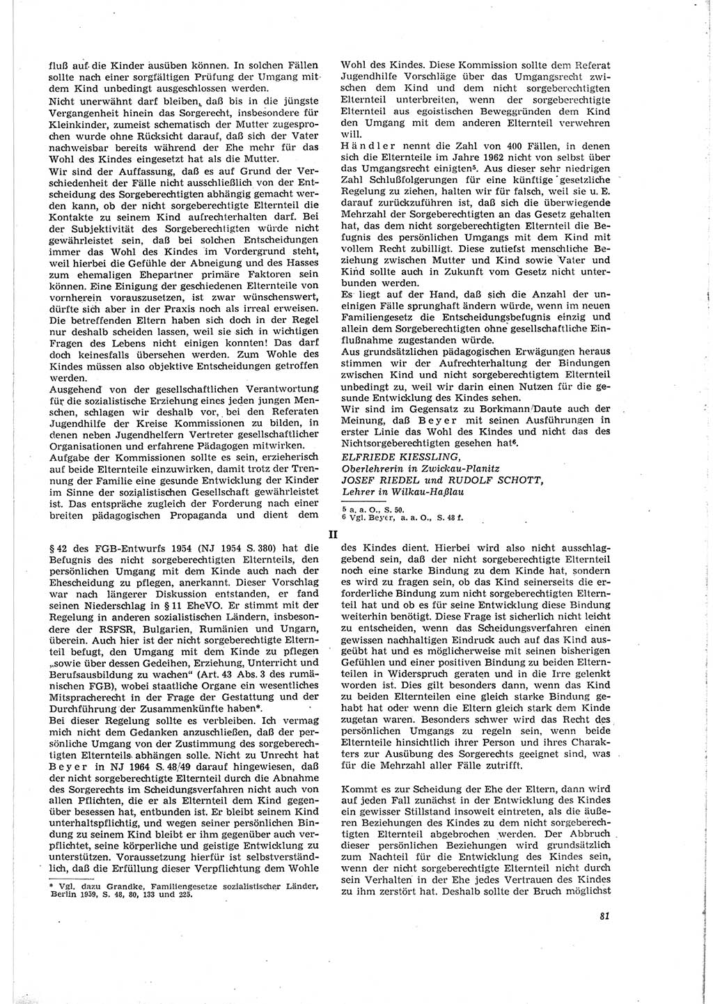 Neue Justiz (NJ), Zeitschrift für Recht und Rechtswissenschaft [Deutsche Demokratische Republik (DDR)], 19. Jahrgang 1965, Seite 81 (NJ DDR 1965, S. 81)