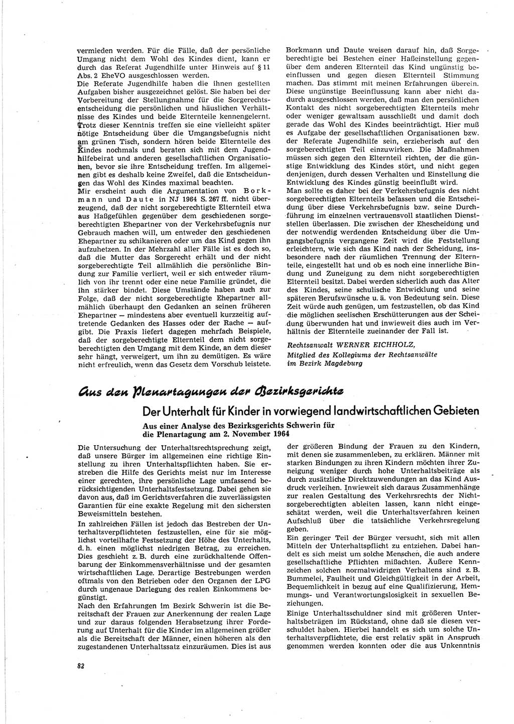 Neue Justiz (NJ), Zeitschrift für Recht und Rechtswissenschaft [Deutsche Demokratische Republik (DDR)], 19. Jahrgang 1965, Seite 82 (NJ DDR 1965, S. 82)