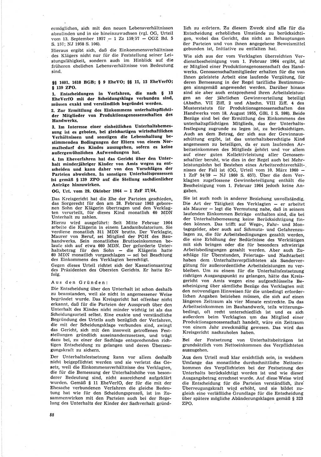 Neue Justiz (NJ), Zeitschrift für Recht und Rechtswissenschaft [Deutsche Demokratische Republik (DDR)], 19. Jahrgang 1965, Seite 88 (NJ DDR 1965, S. 88)