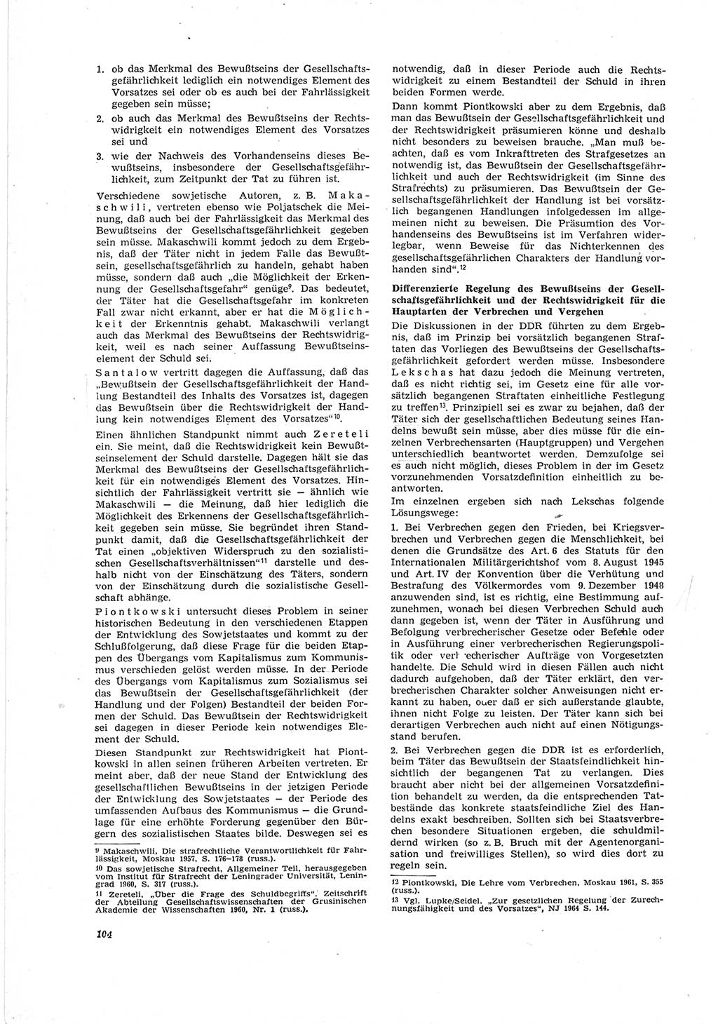 Neue Justiz (NJ), Zeitschrift für Recht und Rechtswissenschaft [Deutsche Demokratische Republik (DDR)], 19. Jahrgang 1965, Seite 104 (NJ DDR 1965, S. 104)