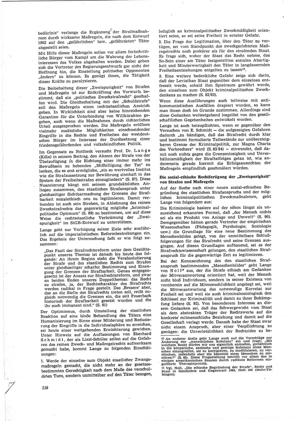 Neue Justiz (NJ), Zeitschrift für Recht und Rechtswissenschaft [Deutsche Demokratische Republik (DDR)], 19. Jahrgang 1965, Seite 110 (NJ DDR 1965, S. 110)