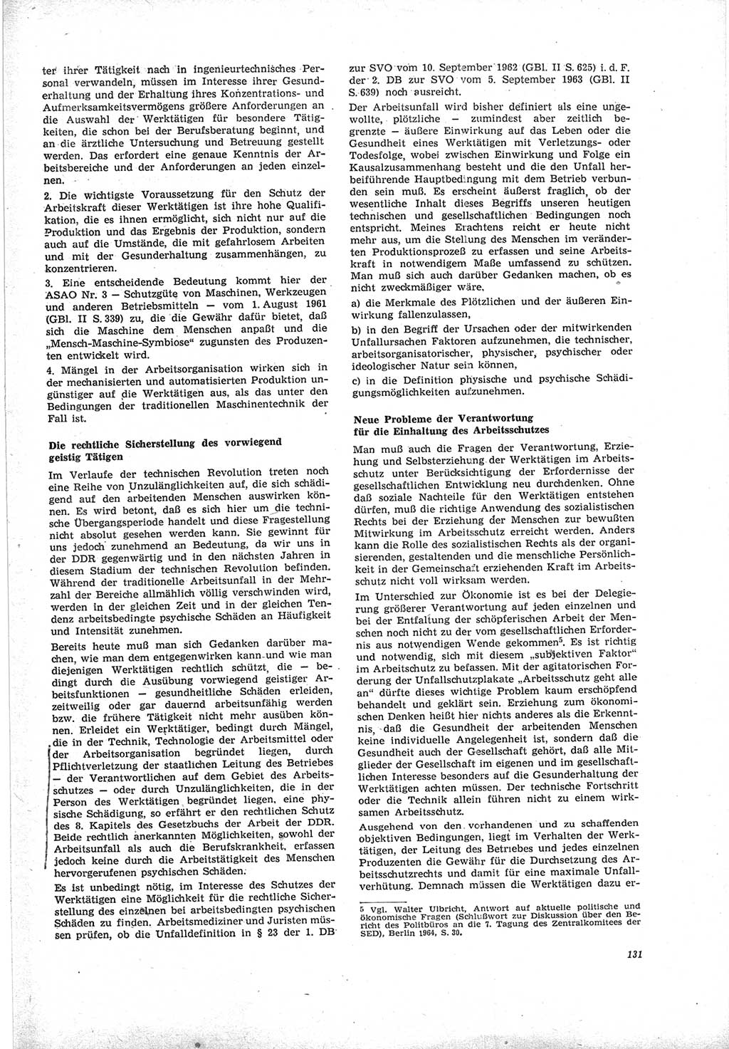 Neue Justiz (NJ), Zeitschrift für Recht und Rechtswissenschaft [Deutsche Demokratische Republik (DDR)], 19. Jahrgang 1965, Seite 131 (NJ DDR 1965, S. 131)