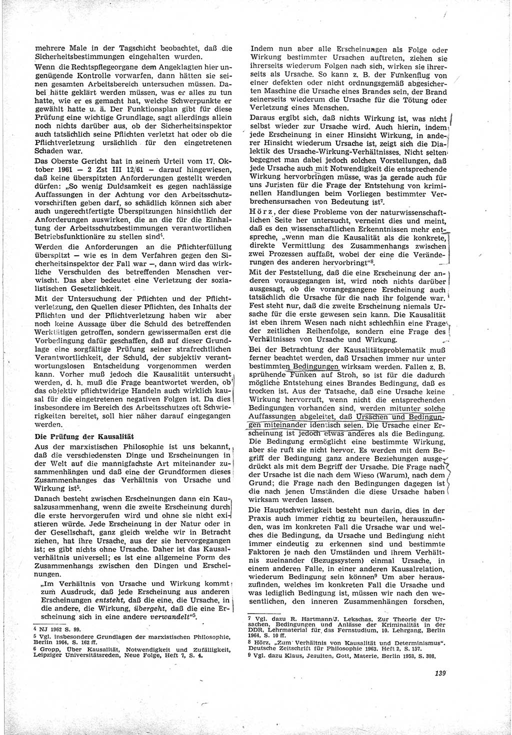 Neue Justiz (NJ), Zeitschrift für Recht und Rechtswissenschaft [Deutsche Demokratische Republik (DDR)], 19. Jahrgang 1965, Seite 139 (NJ DDR 1965, S. 139)