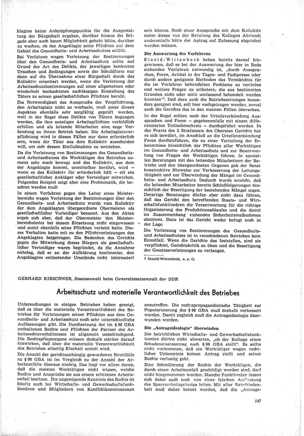Neue Justiz (NJ), Zeitschrift für Recht und Rechtswissenschaft [Deutsche Demokratische Republik (DDR)], 19. Jahrgang 1965, Seite 147 (NJ DDR 1965, S. 147)
