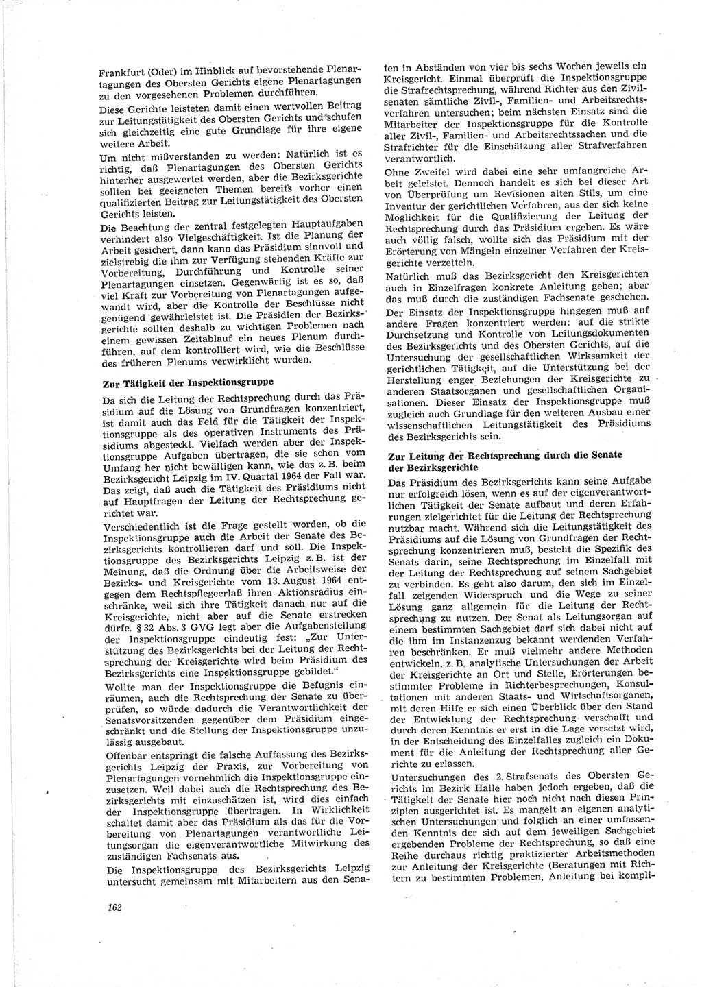 Neue Justiz (NJ), Zeitschrift für Recht und Rechtswissenschaft [Deutsche Demokratische Republik (DDR)], 19. Jahrgang 1965, Seite 162 (NJ DDR 1965, S. 162)