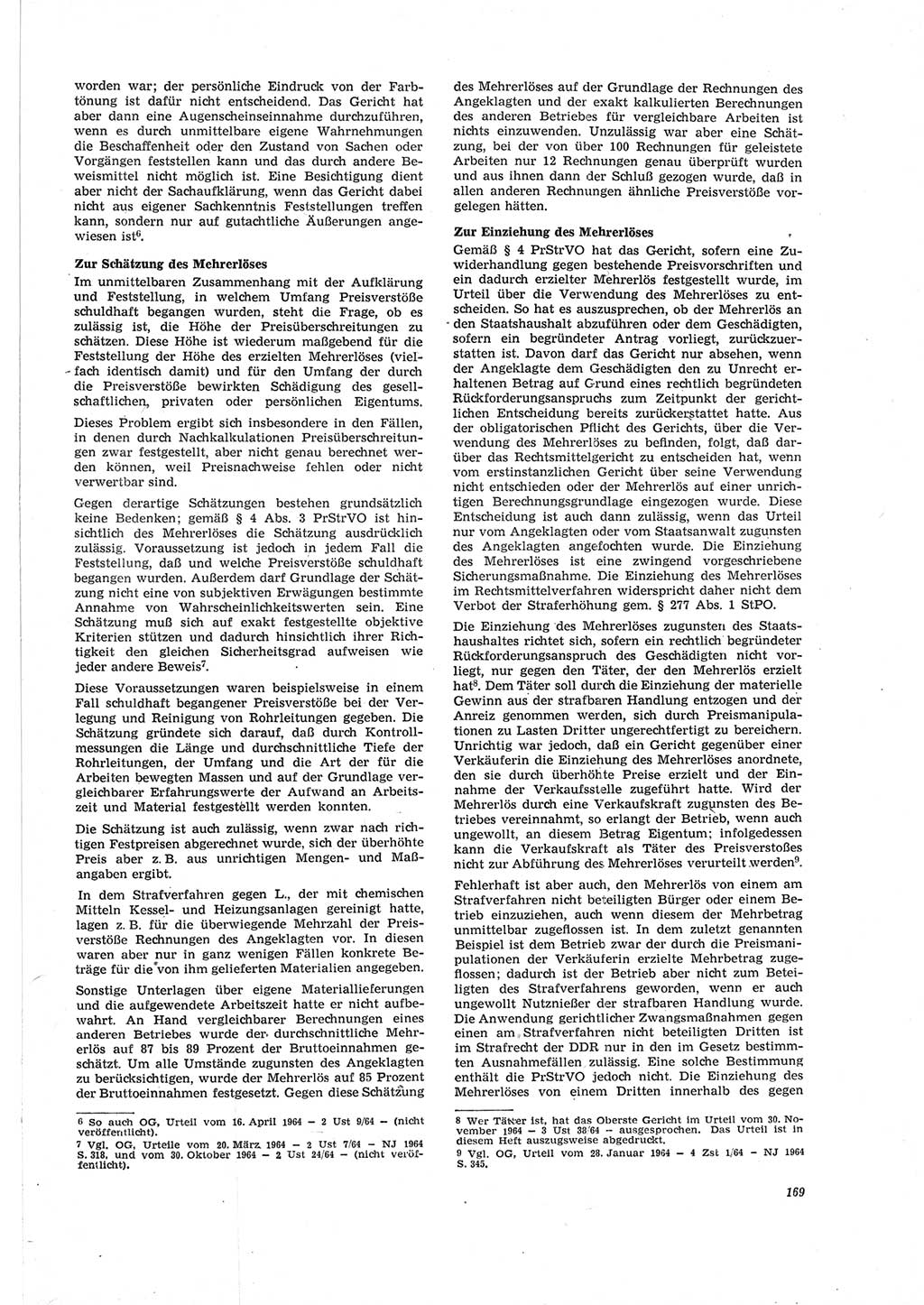 Neue Justiz (NJ), Zeitschrift für Recht und Rechtswissenschaft [Deutsche Demokratische Republik (DDR)], 19. Jahrgang 1965, Seite 169 (NJ DDR 1965, S. 169)