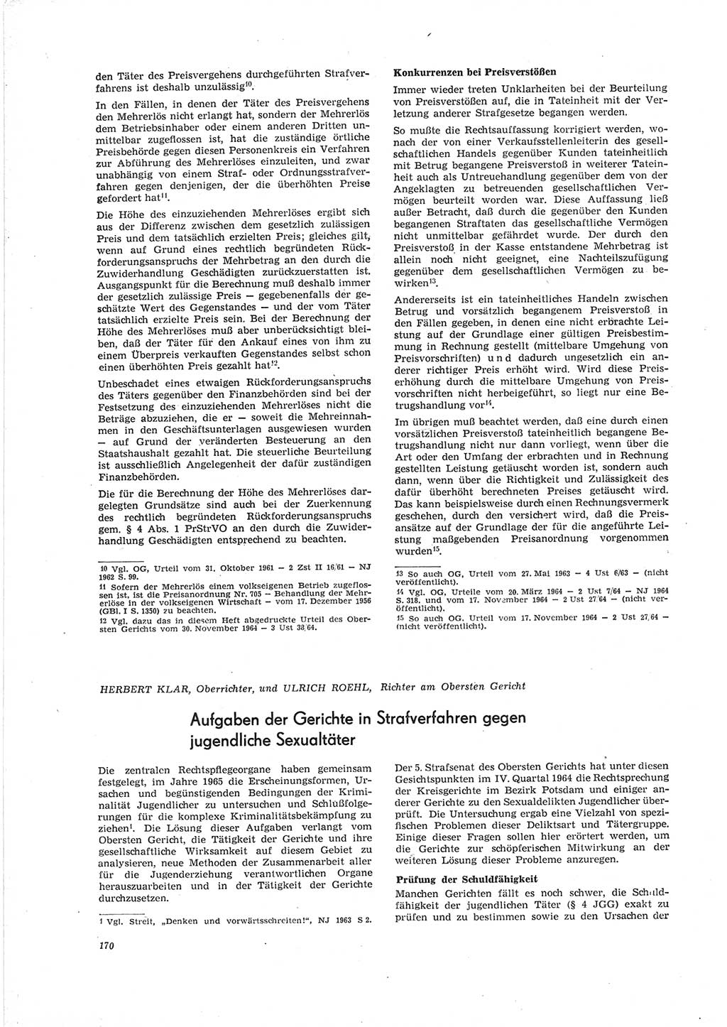 Neue Justiz (NJ), Zeitschrift für Recht und Rechtswissenschaft [Deutsche Demokratische Republik (DDR)], 19. Jahrgang 1965, Seite 170 (NJ DDR 1965, S. 170)