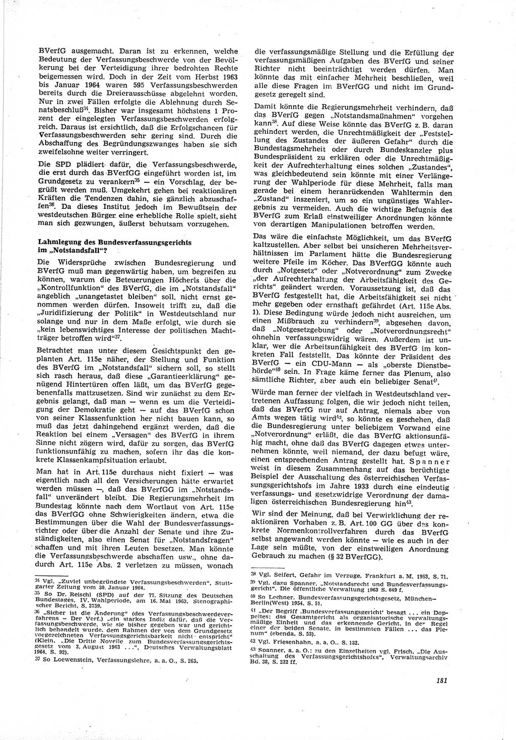 Neue Justiz (NJ), Zeitschrift für Recht und Rechtswissenschaft [Deutsche Demokratische Republik (DDR)], 19. Jahrgang 1965, Seite 181 (NJ DDR 1965, S. 181)
