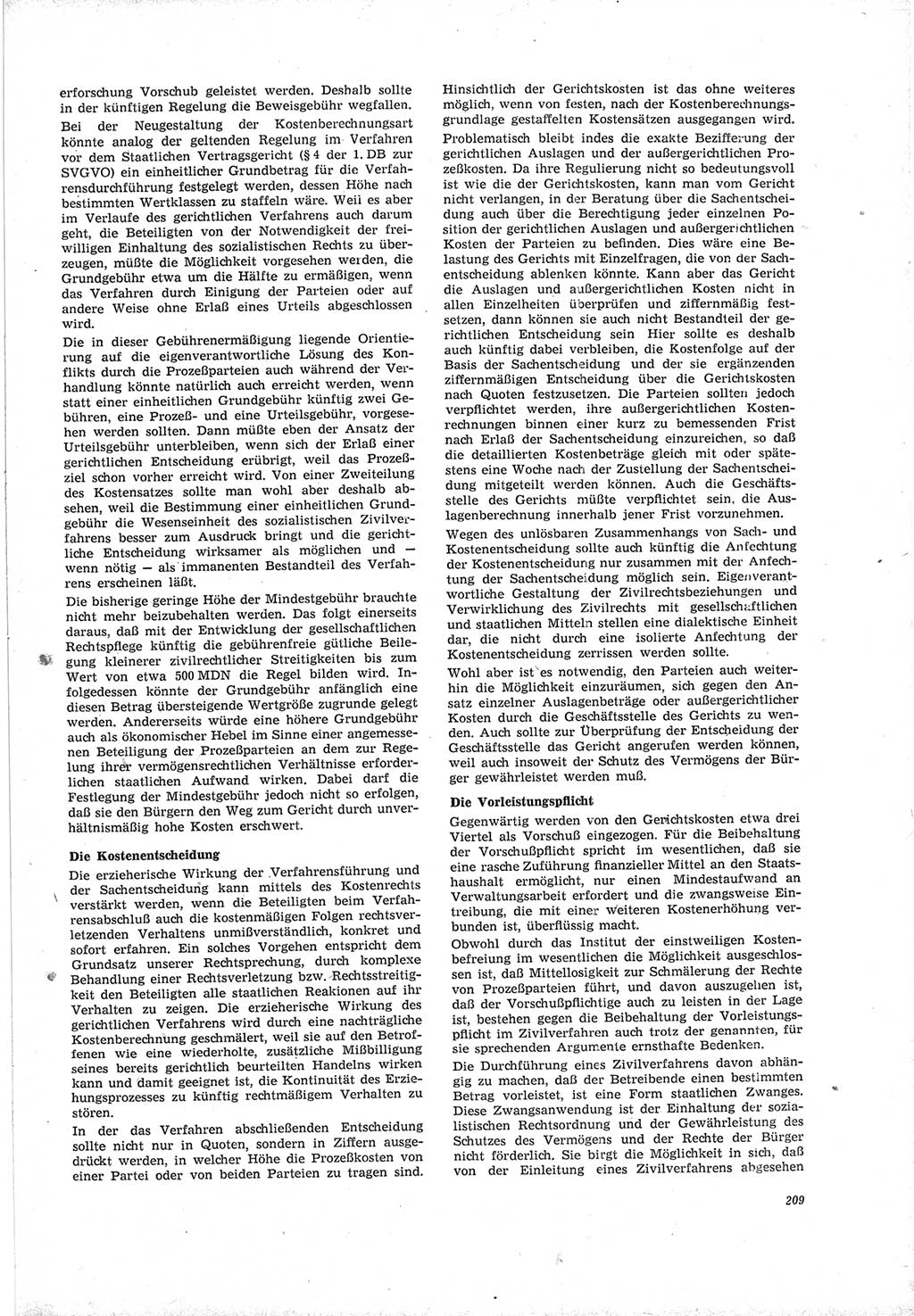 Neue Justiz (NJ), Zeitschrift für Recht und Rechtswissenschaft [Deutsche Demokratische Republik (DDR)], 19. Jahrgang 1965, Seite 209 (NJ DDR 1965, S. 209)