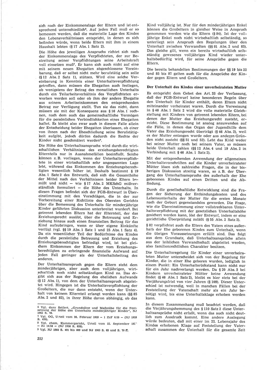 Neue Justiz (NJ), Zeitschrift für Recht und Rechtswissenschaft [Deutsche Demokratische Republik (DDR)], 19. Jahrgang 1965, Seite 252 (NJ DDR 1965, S. 252)