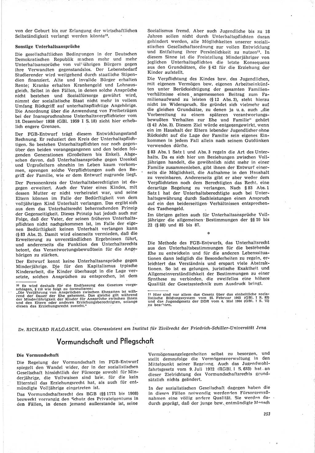Neue Justiz (NJ), Zeitschrift für Recht und Rechtswissenschaft [Deutsche Demokratische Republik (DDR)], 19. Jahrgang 1965, Seite 253 (NJ DDR 1965, S. 253)