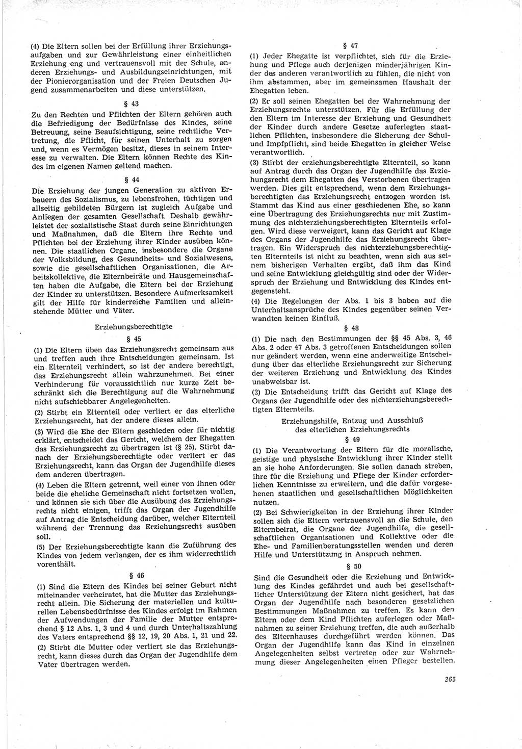 Neue Justiz (NJ), Zeitschrift für Recht und Rechtswissenschaft [Deutsche Demokratische Republik (DDR)], 19. Jahrgang 1965, Seite 265 (NJ DDR 1965, S. 265)