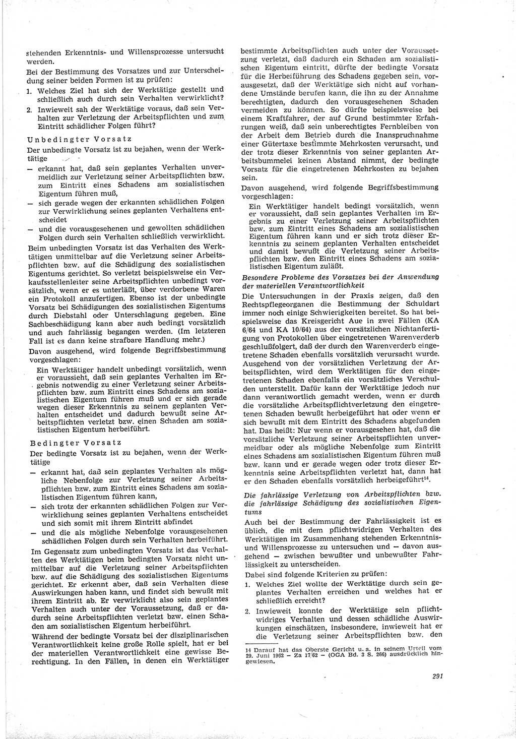Neue Justiz (NJ), Zeitschrift für Recht und Rechtswissenschaft [Deutsche Demokratische Republik (DDR)], 19. Jahrgang 1965, Seite 291 (NJ DDR 1965, S. 291)