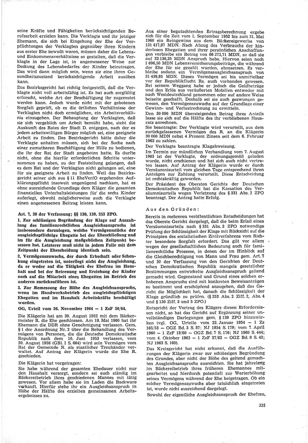 Neue Justiz (NJ), Zeitschrift für Recht und Rechtswissenschaft [Deutsche Demokratische Republik (DDR)], 19. Jahrgang 1965, Seite 335 (NJ DDR 1965, S. 335)