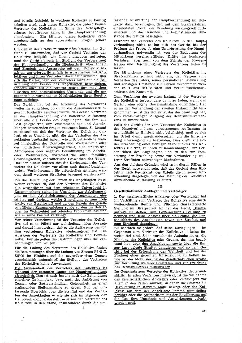 Neue Justiz (NJ), Zeitschrift für Recht und Rechtswissenschaft [Deutsche Demokratische Republik (DDR)], 19. Jahrgang 1965, Seite 339 (NJ DDR 1965, S. 339)