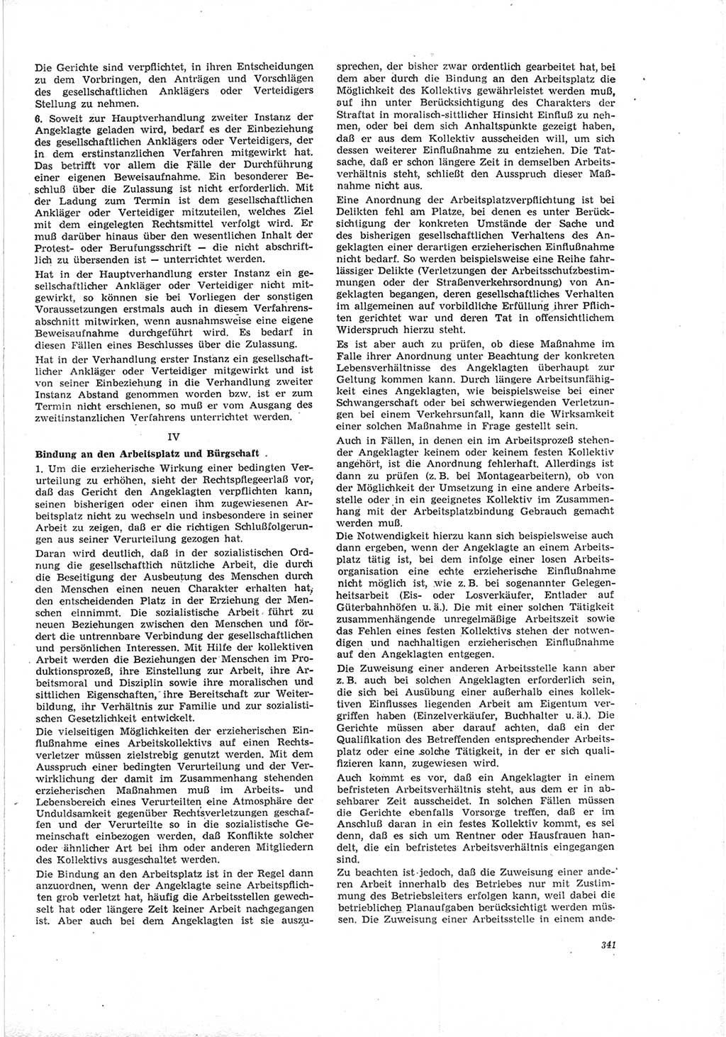 Neue Justiz (NJ), Zeitschrift für Recht und Rechtswissenschaft [Deutsche Demokratische Republik (DDR)], 19. Jahrgang 1965, Seite 341 (NJ DDR 1965, S. 341)